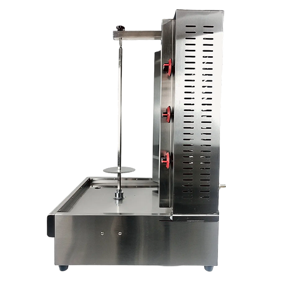 Commercial Gas 3 burner Shawarma Machine Turkiye Barbecue Chicken Skewer Customized Automatic Rotating Shawarma Barbecue Skewer