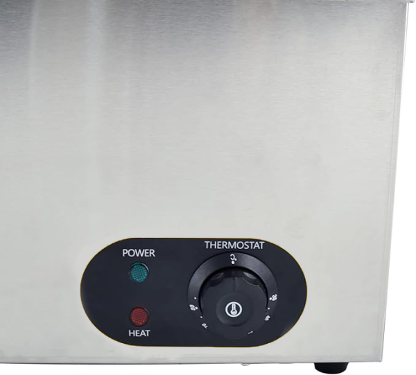 Commercial Electric 4 Pan Bain Marie Buffet Server Stainless Steel Restaurant Catering Heater 30-85°C with Lid Drain Faucet