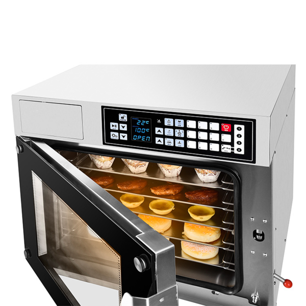 Commercial Industrial 120L 5 Tray manufacturer High Temperature Combi Steam Oven Mot Electric With Heat Dissipation Hole Design