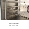 Industrial Commercial 4 Deck Holder Design with Stainless Steel Hot air Stove Electric Hot air Convection Steam Oven with Rack