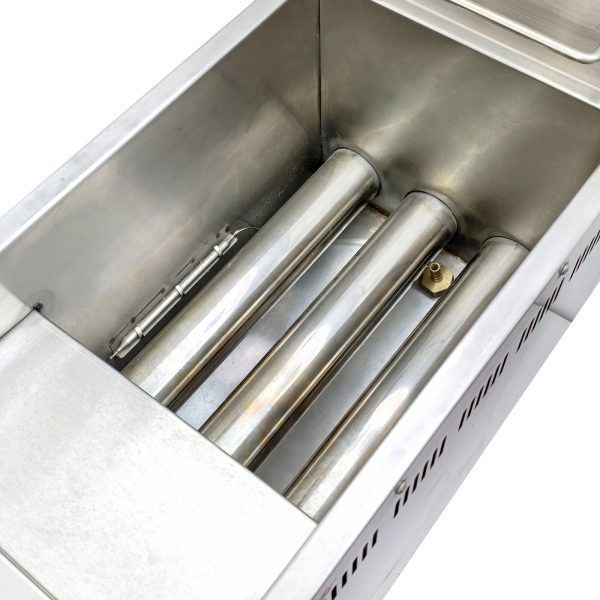 Commercial Single-Cylinder Stainless Steel Gas Deep Fryer Large-Capacity Fried Chicken Stove for Countertop New Condition