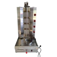 Commercial Automatic Rotating Shawarma Barbecue Chicken Skewer Machine Gas 4 burner Powered for Restaurant Use
