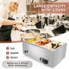 Commercial Electric Food Heater Industrial 1500W Stainless Steel Body 3 Steam Tables Bain Marie 30-85℃ Hotels Restaurants