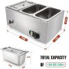 Commercial Electric Food Heater Industrial 1500W Stainless Steel Body 3 Steam Tables Bain Marie 30-85℃ Hotels Restaurants