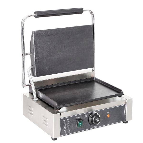 Commercial Electric Non-Stick Full Flat Pressure Plate Panini Contact Grill Mini Waffle Maker Temperature Adjustable New