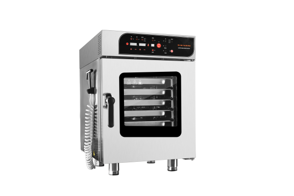 CPVKRY Professional Commercial 5-Tray Counter Top Convection Combi Steamer Oven Electric Two-Step Opening Door for Bakery Use