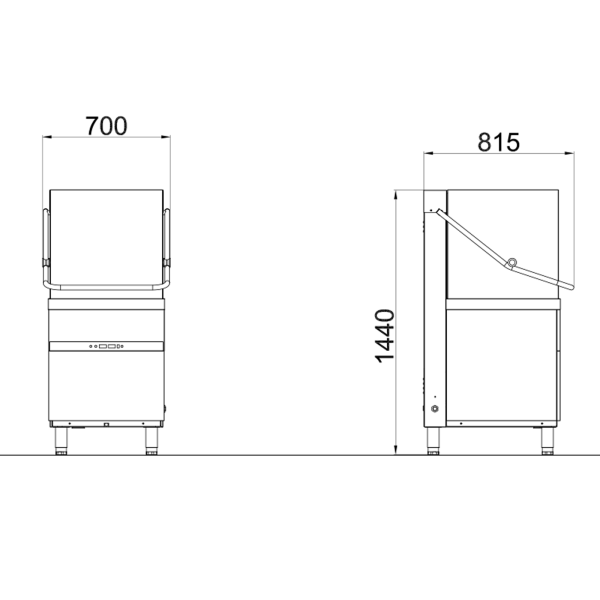 Commercial Electric Hood-Type Dishwasher with Detachable Washing Arm Stainless Steel Convenient for Hotel Cleaning & Maintenance
