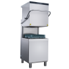 Commercial Electric Hood-Type Dishwasher with Detachable Washing Arm Stainless Steel Convenient for Hotel Cleaning & Maintenance