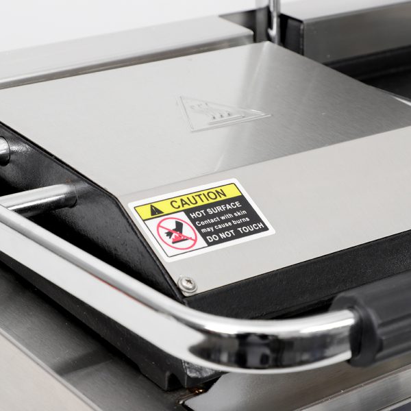 Commercial Electric 3.6kW Double-Headed Full Flat Pressure Panini Sandwich Toaster Stainless Steel Non-Stick Mini Waffle New