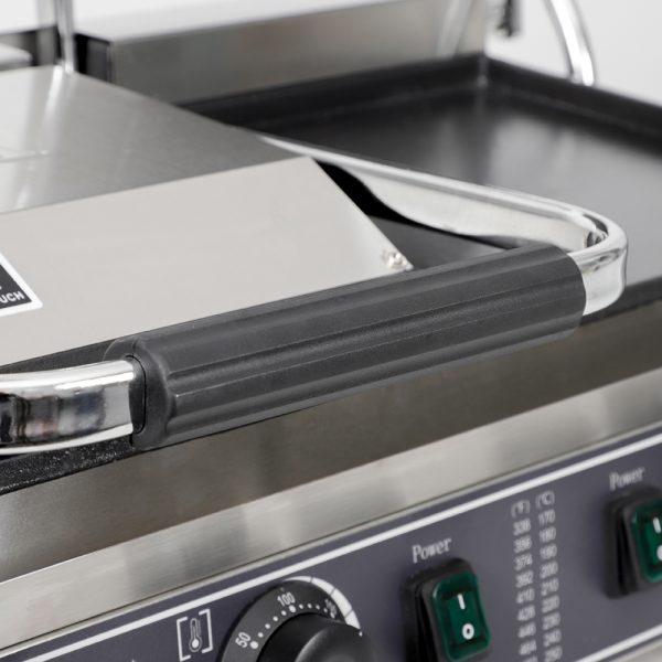 Commercial Electric 3.6kW Double-Headed Full Flat Pressure Panini Sandwich Toaster Stainless Steel Non-Stick Mini Waffle New