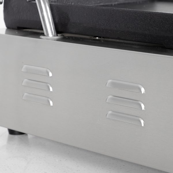 Commercial Industrial Electric Non-Stick Stainless Steel Single Board Contact Grill Mini Pit Bottom Flat Panini New