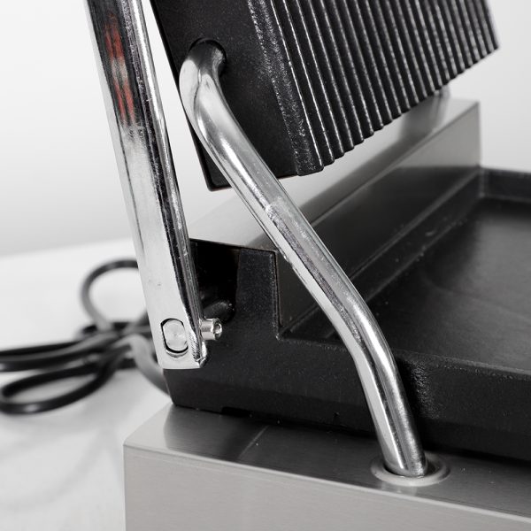 Commercial Industrial Electric Non-Stick Stainless Steel Single Board Contact Grill Mini Pit Bottom Flat Panini New