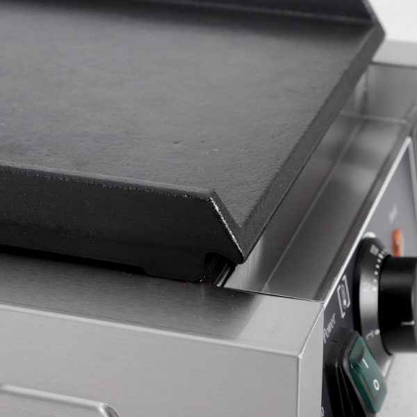 Commercial Industrial Electric Non-Stick Stainless Steel Single Board Contact Grill Mini Pit Bottom Flat Panini New