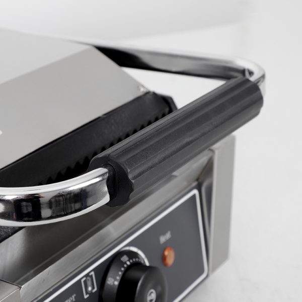 Commercial Industrial Electric Non-Stick Stainless Steel Single Board Contact Grill Mini Pit Bottom Flat Panini New