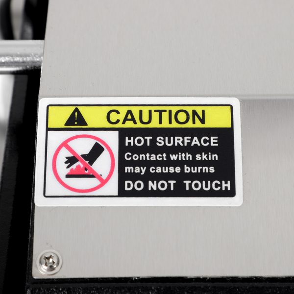 Commercial Electric Non-Stick Stainless Steel Single Board Flat Pressure Plate Panini Grill Durable Rubber Handle New Condition