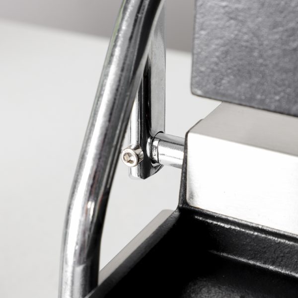 Commercial Electric Non-Stick Stainless Steel Single Board Flat Pressure Plate Panini Grill Durable Rubber Handle New Condition