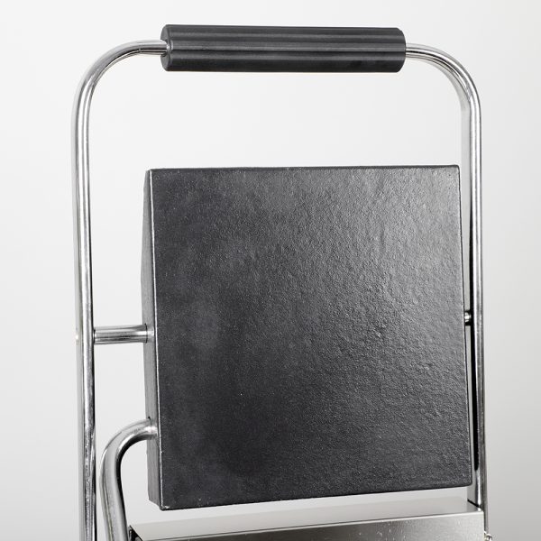 Commercial Electric Non-Stick Stainless Steel Single Board Flat Pressure Plate Panini Grill Durable Rubber Handle New Condition