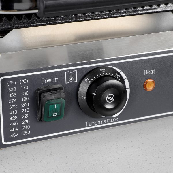 Professional Commercial Electric Sandwich Press Contact Panini Toaster Grill Maker Single Board Full Pit Panini Contact Grill