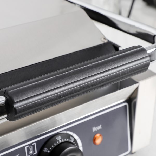 Professional Commercial Electric Sandwich Press Contact Panini Toaster Grill Maker Single Board Full Pit Panini Contact Grill