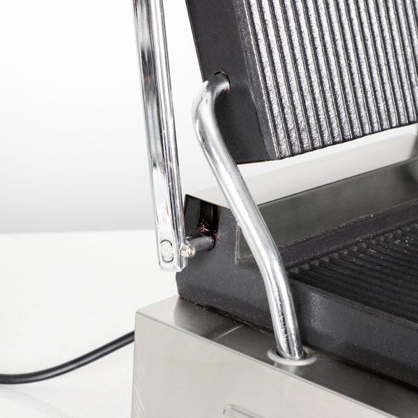 Professional Commercial Electric Sandwich Press Contact Panini Toaster Grill Maker Single Board Full Pit Panini Contact Grill