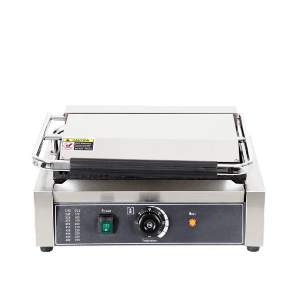 Commercial Kitchen Equipment Industrial Stainless Steel Electric Panini Sandwich Press Grill Temperature Control New Condition