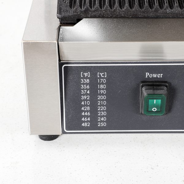 Commercial Kitchen Equipment Industrial Stainless Steel Electric Panini Sandwich Press Grill Temperature Control New Condition