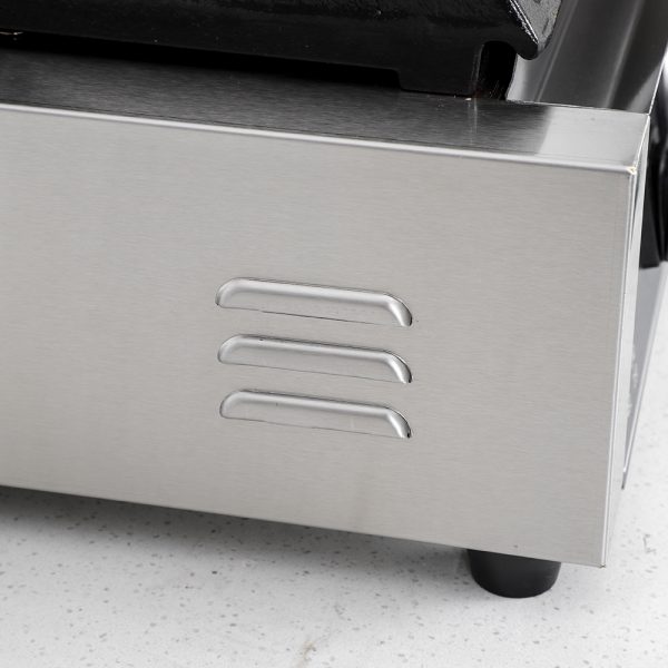 Commercial Kitchen Equipment Industrial Stainless Steel Electric Panini Sandwich Press Grill Temperature Control New Condition
