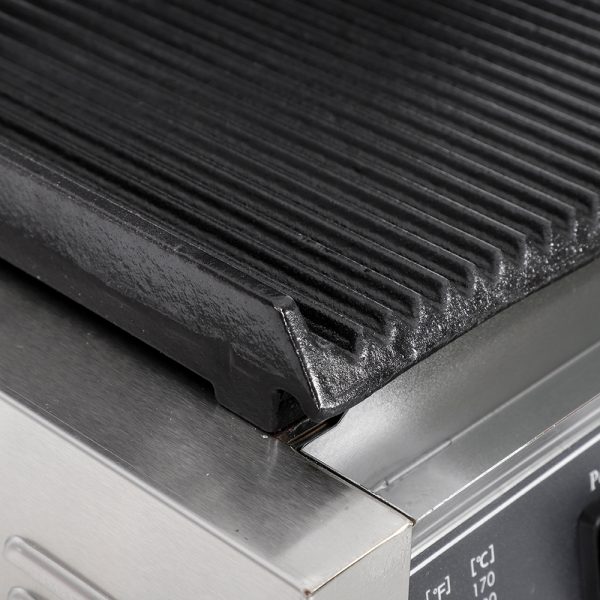 Commercial Kitchen Equipment Industrial Stainless Steel Electric Panini Sandwich Press Grill Temperature Control New Condition