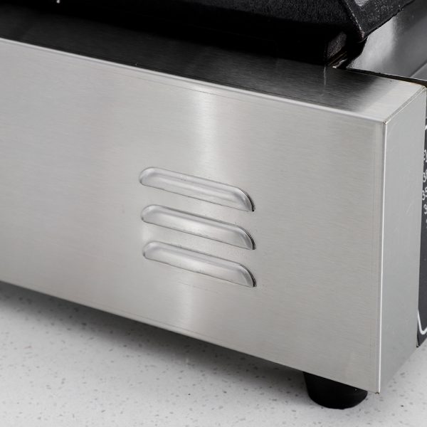 Commercial Electric Non-Stick Full Flat Pressure Plate Panini Contact Grill Mini Waffle Maker Temperature Adjustable New