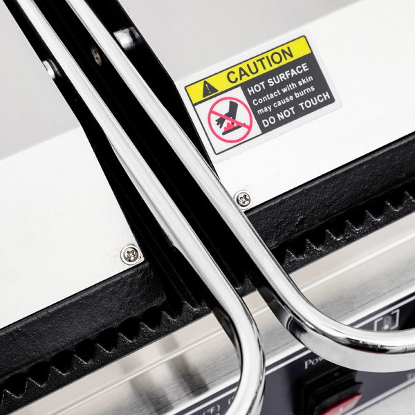 Commercial Kitchen Equipment New Double Headed Double Plate Full Flat Pressure Non-Stick Electric Panini Sandwich Press Steel