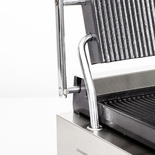 Commercial Kitchen Equipment New Double Headed Double Plate Full Flat Pressure Non-Stick Electric Panini Sandwich Press Steel