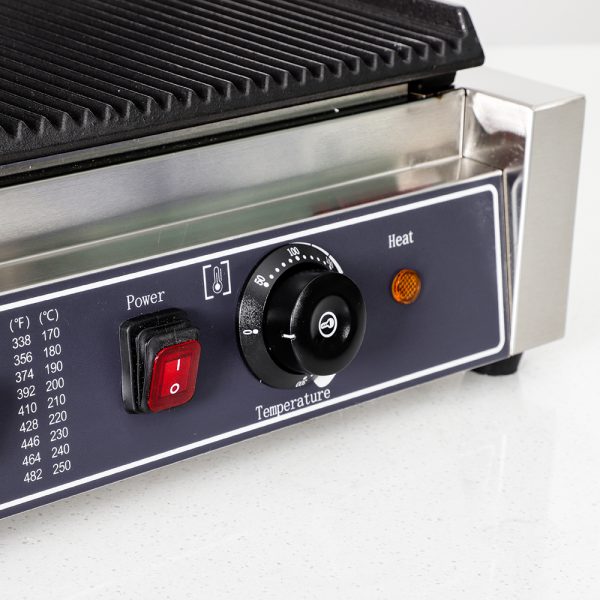 Commercial Kitchen Equipment New Double Headed Double Plate Full Flat Pressure Non-Stick Electric Panini Sandwich Press Steel