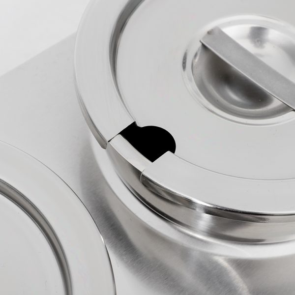 Commercial 4L Deep Electric Soup Warmer 3 Pots of Stainless Steel Bain Marie for Hotel Restaurant Catering Food Supplies