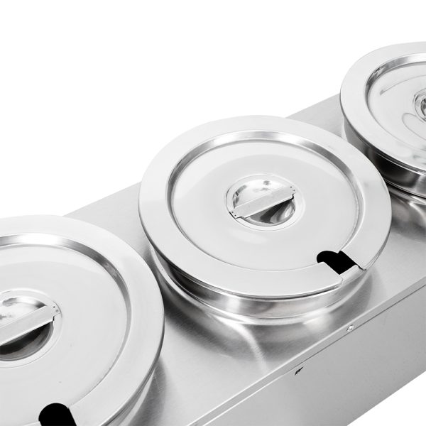 Industrial Electric 3-Pot Bain Marie Food Warmer 7L Stainless Steel for Fast Food Restaurant & Hotel Supplies from China