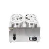 Commercial 4L Stainless Steel Electric Bain Marie Food Heater 1500W 4 Pots Chocolate Melting Furnace for Hotel & Restaurant Use