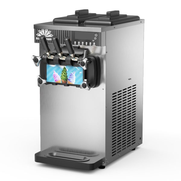 New Commercial Electric 3 Flavors Table Ice Cream Machine Yogurt Milkshake Ice Cream Mixing Machine Stainless Steel Construction