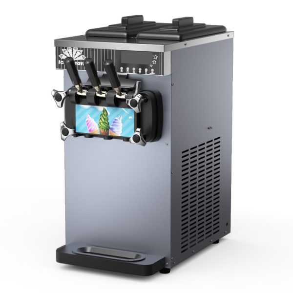 New Commercial Electric 3 Flavors Table Ice Cream Machine Yogurt Milkshake Ice Cream Mixing Machine Stainless Steel Construction