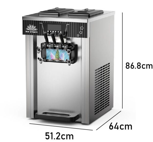 High Quality Commercial 3 Flavors Tabletop Ice Cream Machine Real Fruit DIY Mixing Design Best Price for Household Use