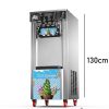 Wholesale Professional Electric Vertical Ice Cream Machine Automatic 3 Flavors for Household Use for Snack Bars and Push Carts