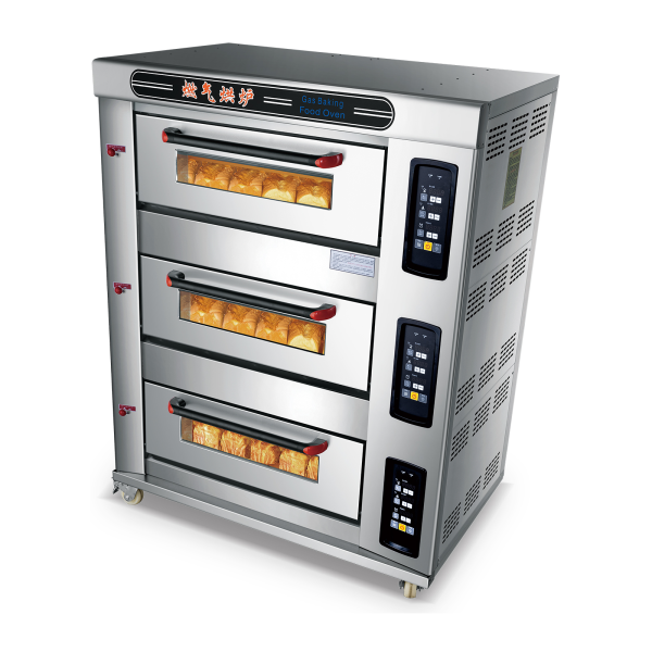 Commercial Large Gas Pizza Oven with Microcomputer Control System New Deck Oven with Microcomputer Control System for Baking Bread Pizza for Nuts Corn Ingredients