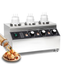 2400W Commercial Mini Hot Chocolate Soy Sauce Filling Spread Warmer and Electric Stainless Steel Fruit 3 Bottle Sauce Warmer