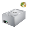1000W Commercial Electric Steam Table for Self-Service New Stainless Steel Body with 1 Pan Bain Mary for Restaurant & Hotel Use