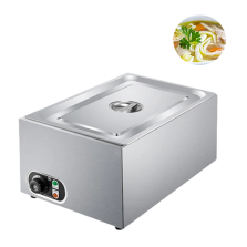 1000W Commercial Electric Steam Table for Self-Service New Stainless Steel Body with 1 Pan Bain Mary for Restaurant & Hotel Use