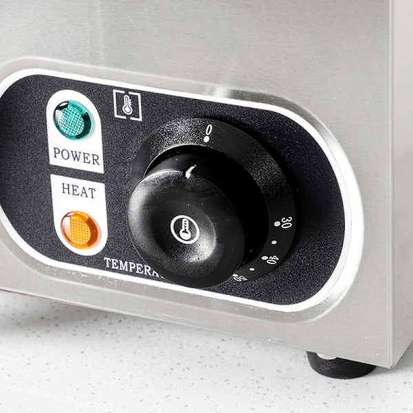 1000W Commercial Electric Steam Table for Self-Service New Stainless Steel Body with 1 Pan Bain Mary for Restaurant & Hotel Use