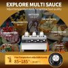 2400W Commercial Mini Hot Chocolate Soy Sauce Filling Spread Warmer and Electric Stainless Steel Fruit 3 Bottle Sauce Warmer