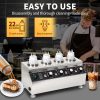 Commercial Chocolate Cheese Warming Machine Stainless Steel Electric Well-equipped Fruit 4 Bottle Sauce Warmer for Restaurant