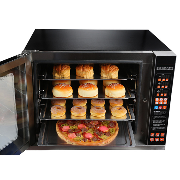 Commercial Stainless Steel Hot Air Circulation Oven Multi Ring U-Shaped Heating Tube Temperature Rises Uniformly-for Bakeries