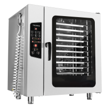 Commercial 10-Tray Combi Electric Oven Multi-Function Built-in Boiler for Strong Steam Free Cooking for Bakery Applications