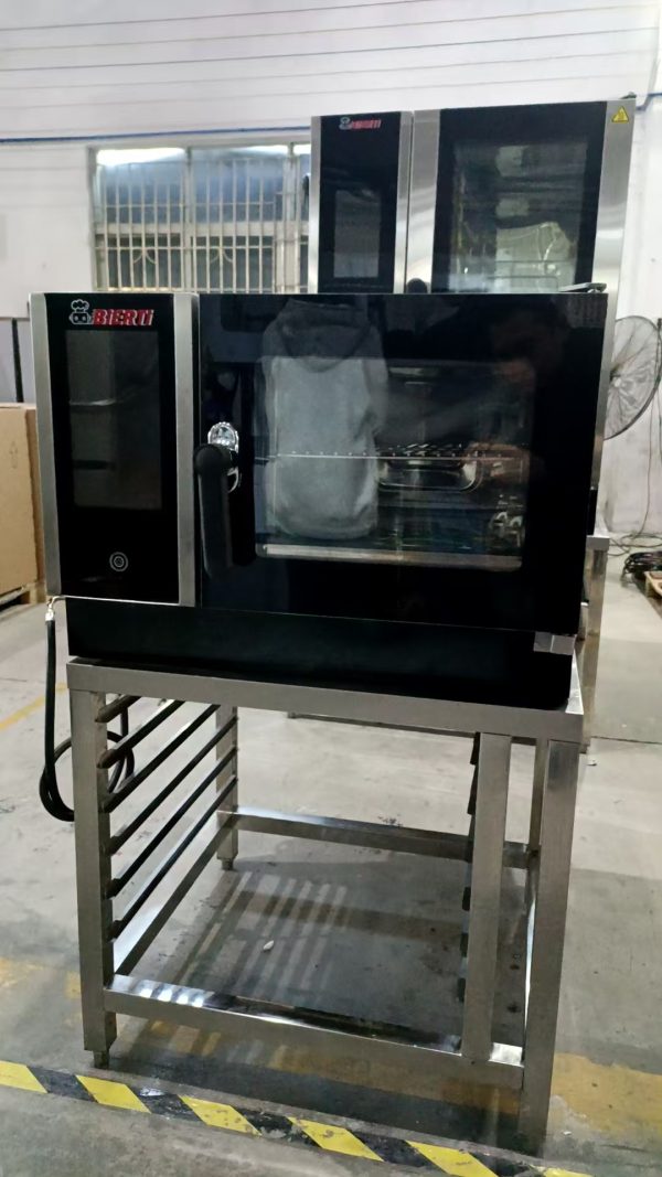 Intelligent Electric 6-Tray Stainless Steel Nonstick Iron Combi Steam Convection Oven Large Touch Screen Baking Steam Oven New