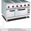 Commercial Electric Range with 6 Hot Plates & Oven - Freestanding Electric Cooker for Restaurants, Customizable